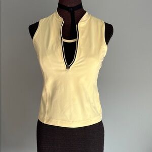 Nike Yellow Zip-Front Tank Top